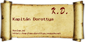 Kapitán Dorottya névjegykártya
