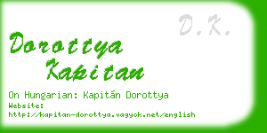dorottya kapitan business card